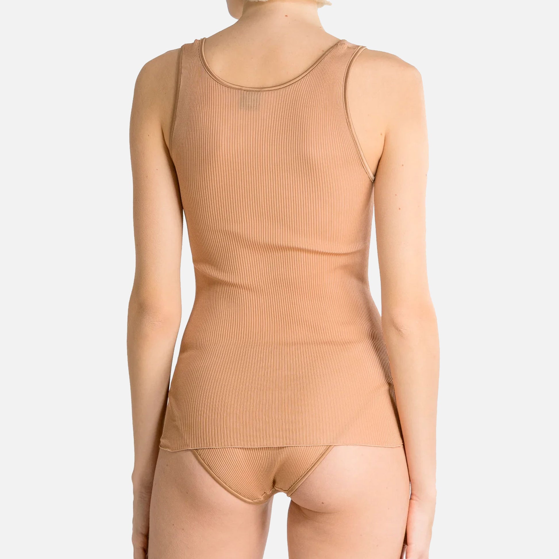 Tank Top Silk Rib Caramel