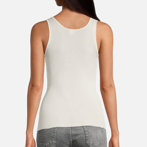 Tank Top Silk Rib Ivory