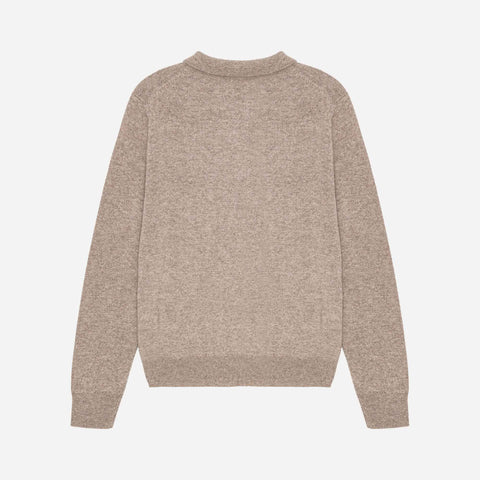 Ted Cashmere Polo Light Brown Melange