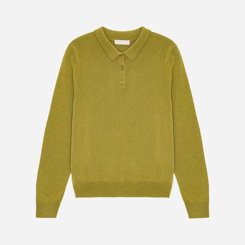 Ted Cashmere Polo Pickle Green