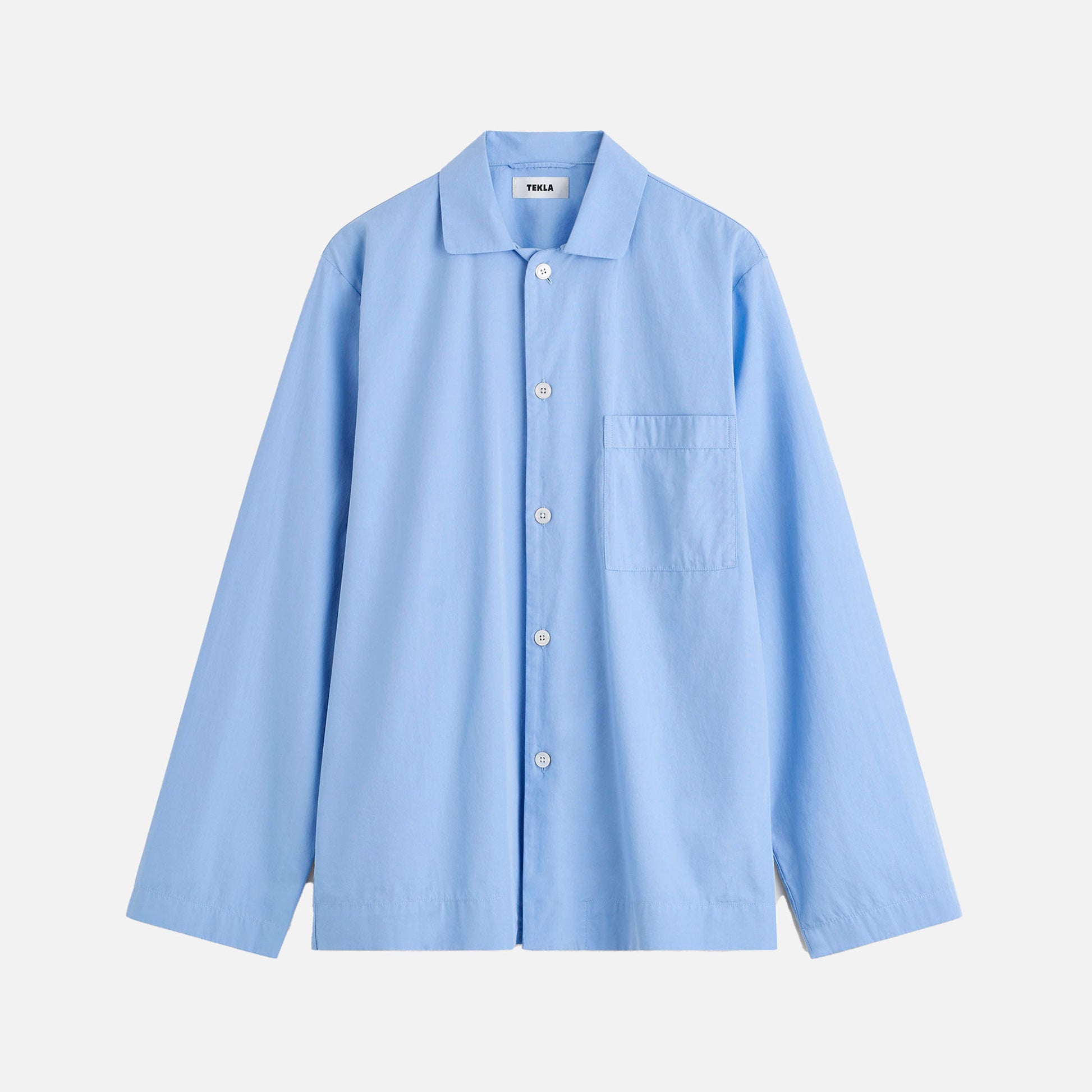 Poplin Long-Sleeved Shirt Cornflower Blue