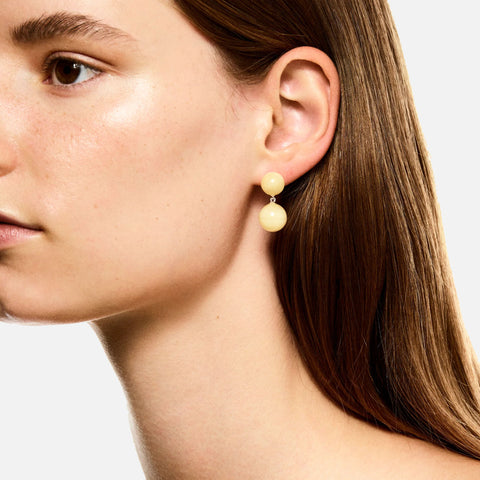 The Hannah Earrings Beige Topaz