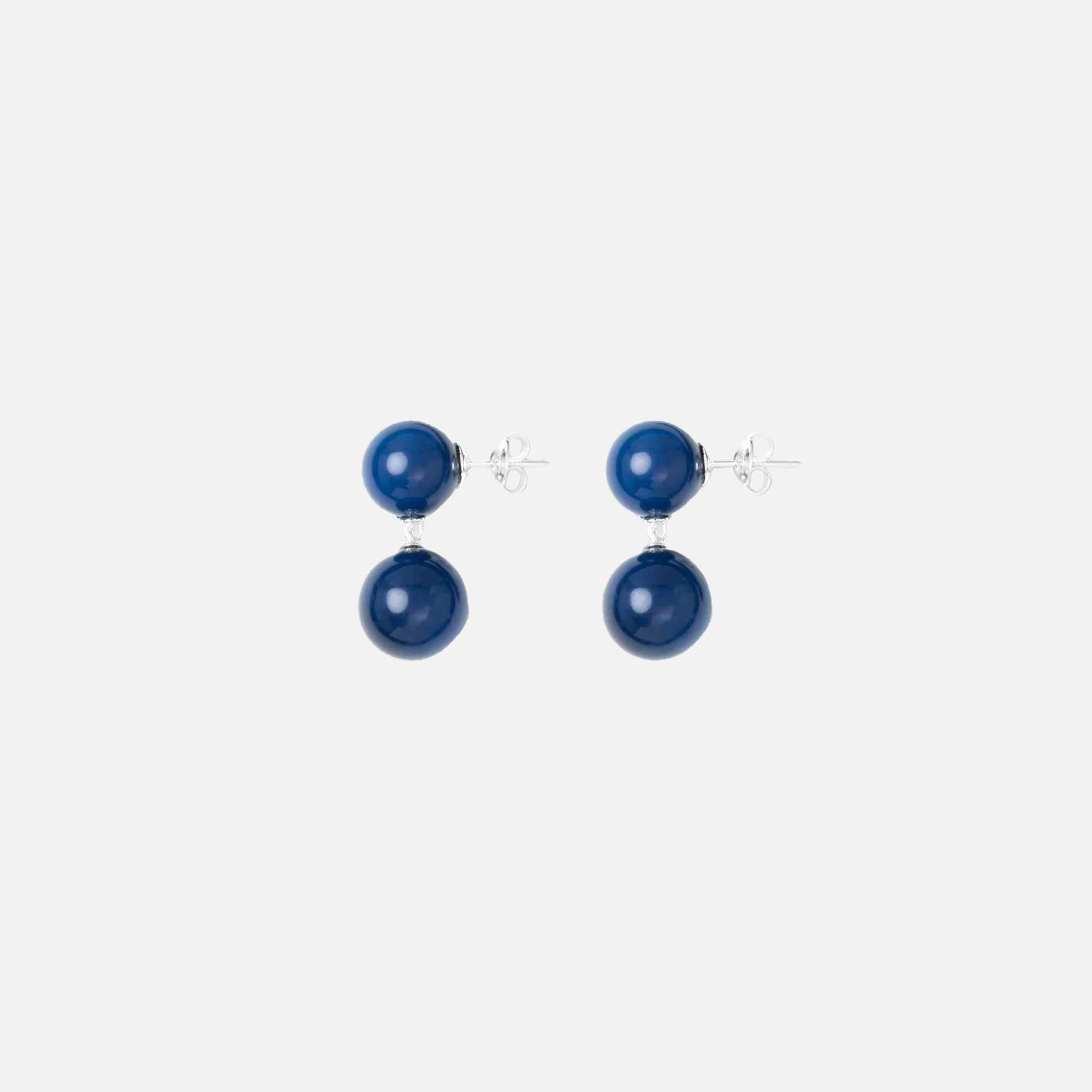 The Hannah Earrings Blue Dyed Jade