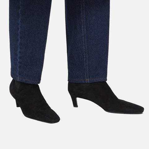 The Mid Heel Boot Black