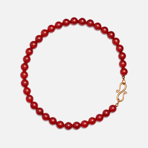 The Mary Necklace Red Carnelian
