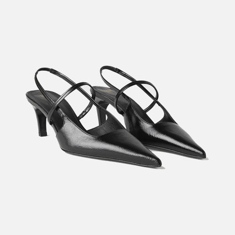The Sharp Slingback Black