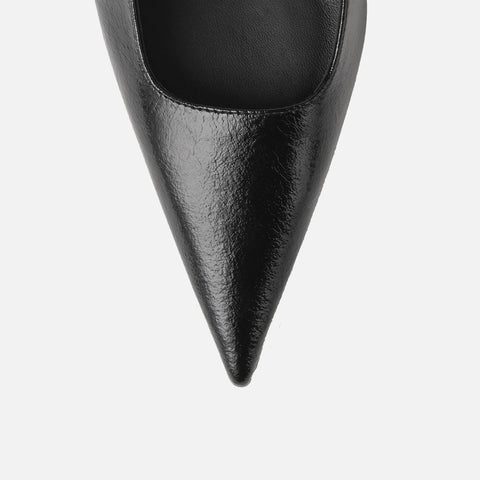 The Sharp Slingback Black