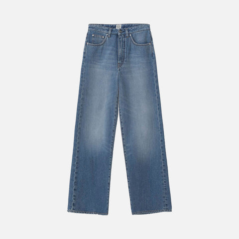 Flare Fit Jeans Washed Blue