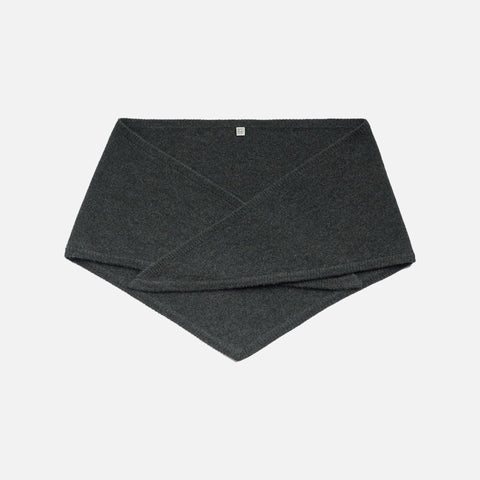 Triangle Cashmere Scarf Dark Grey Melange