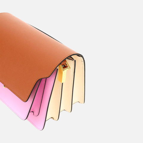 Trunk Bag Saffiano Leather Moca/Pink Candy/Shell