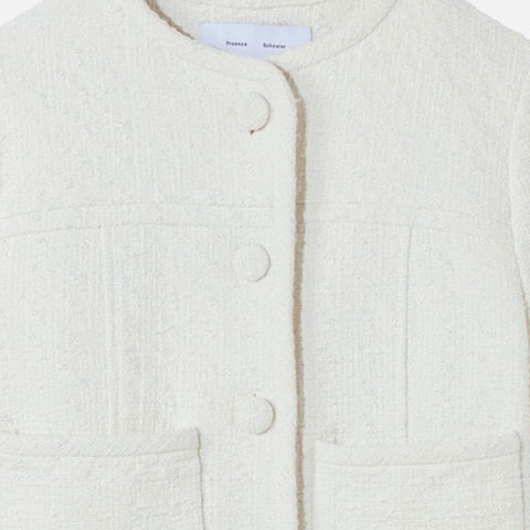 Tweed Cropped Jacket Off White