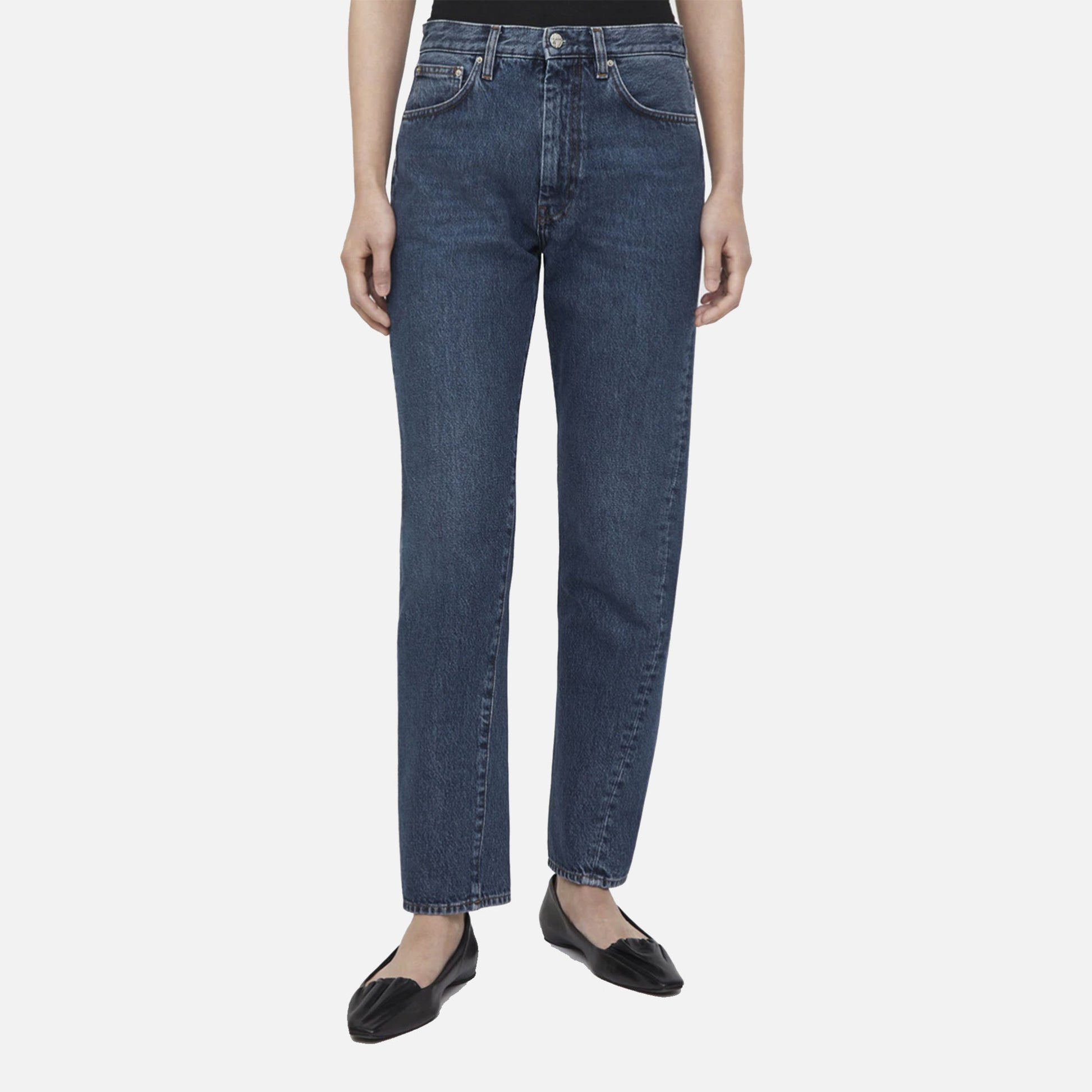 Twisted Seam Denim Dark Blue
