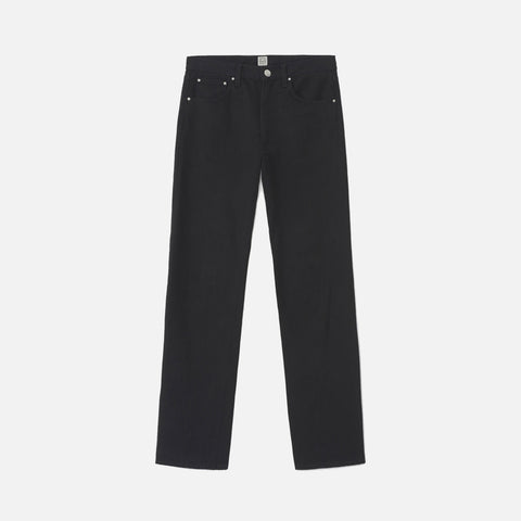 Twisted Seam Denim Jeans Black