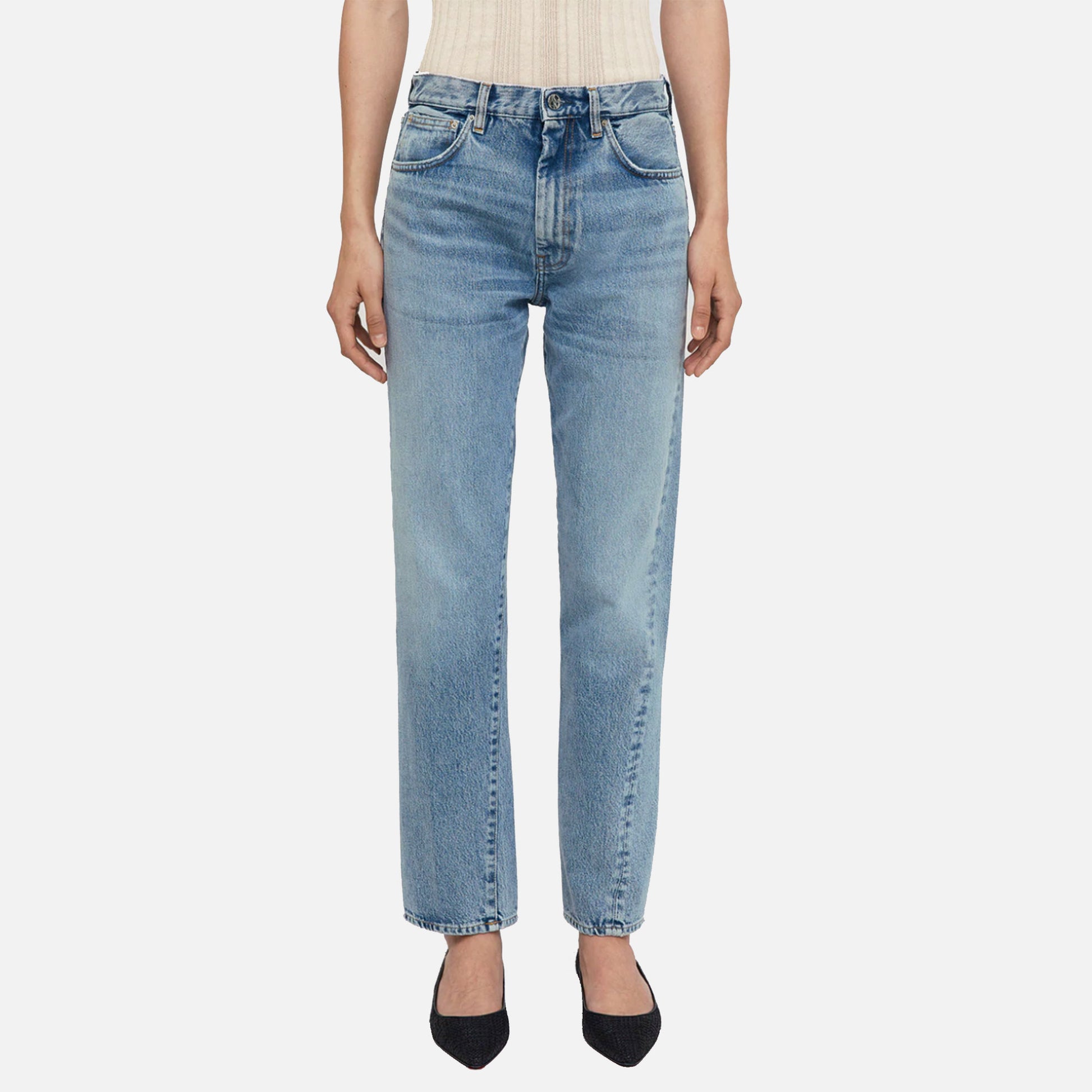 Twisted Seam Denim Worn Blue
