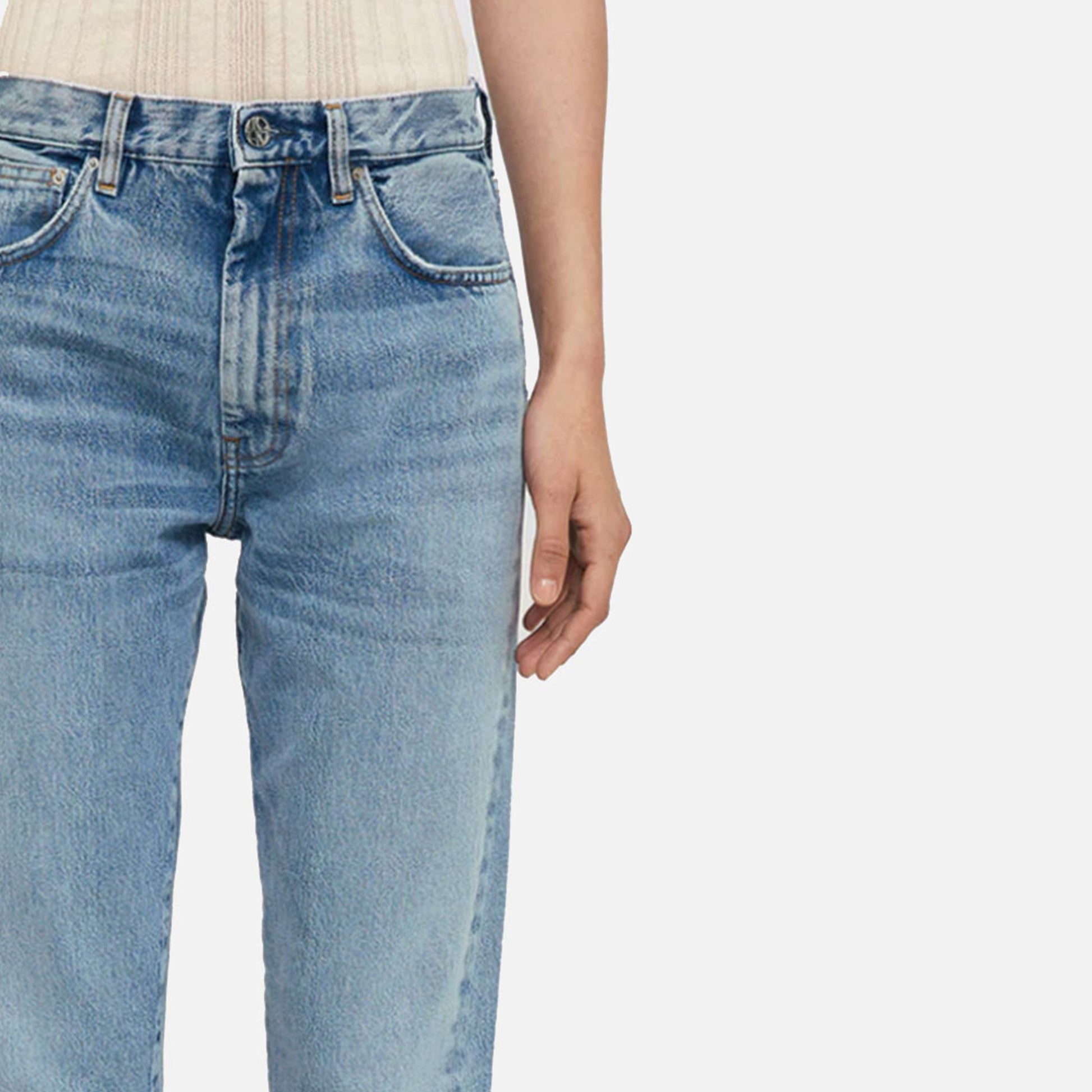 Twisted Seam Denim Worn Blue