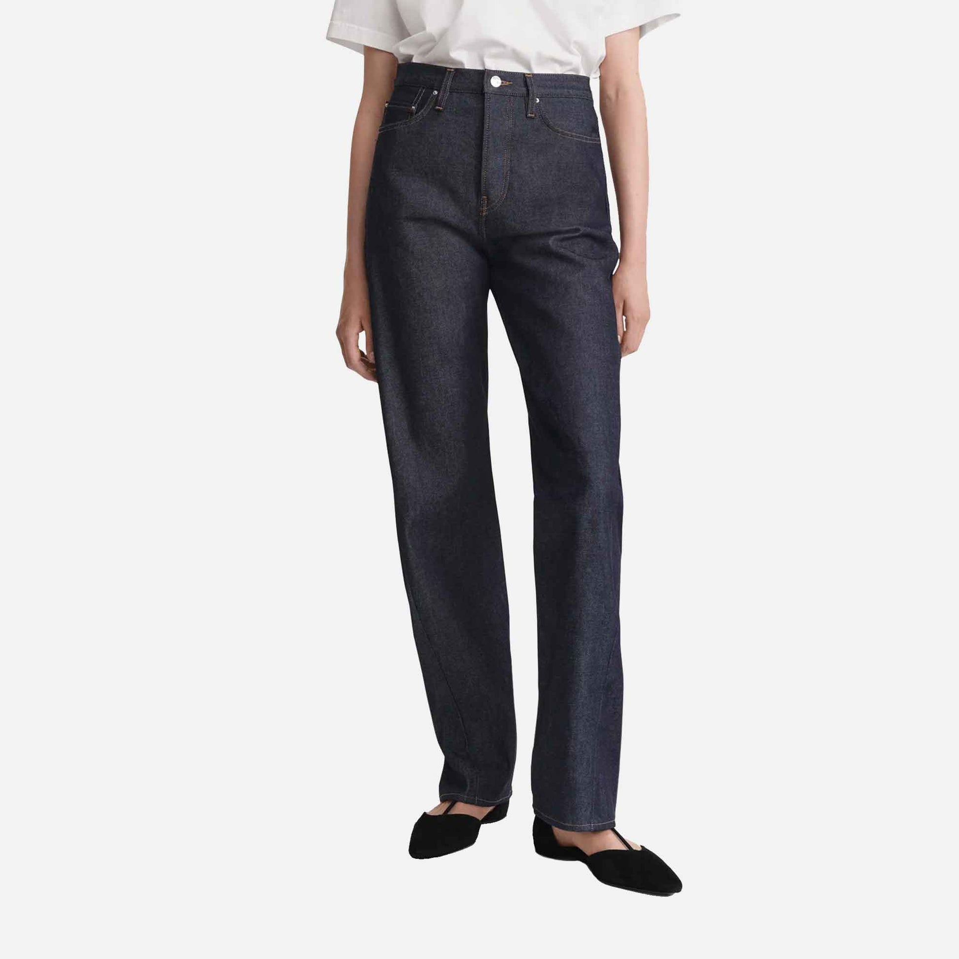 Twisted Seam Denim Full Length Raw