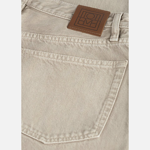 Twisted Seam Denim Full Length Smoke Grey