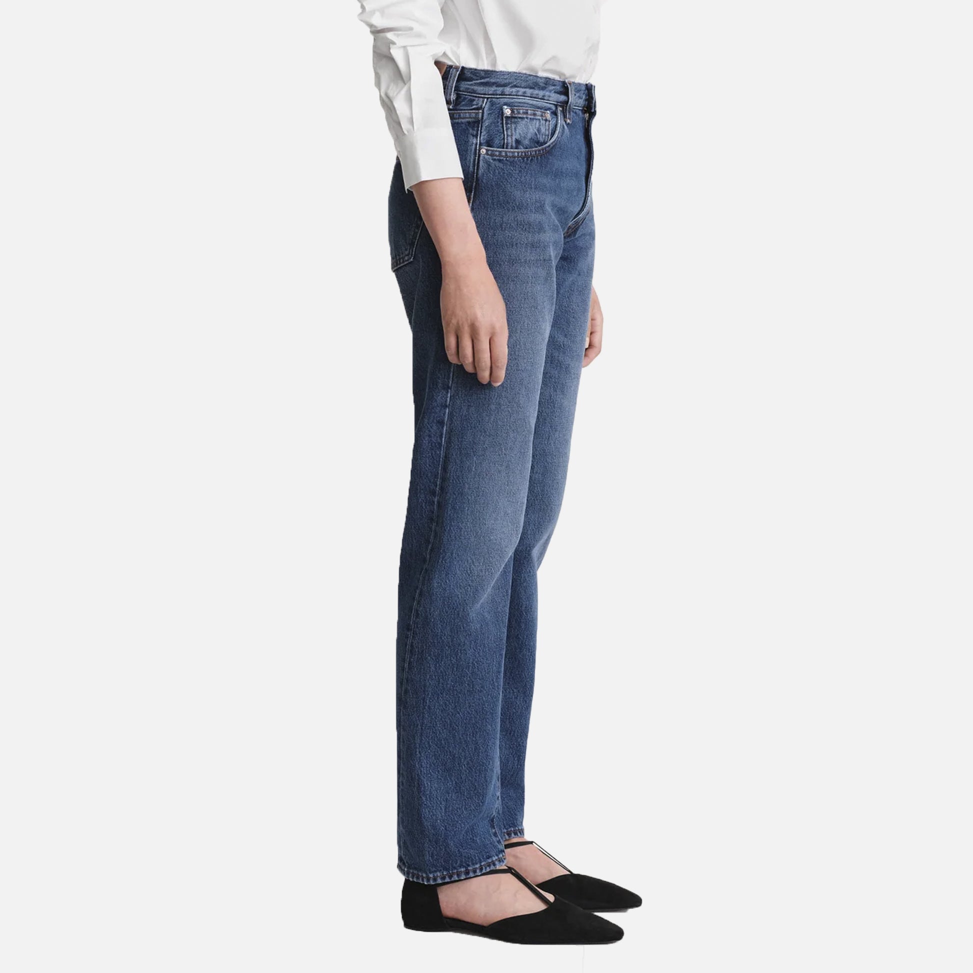 Twisted Seam Denim Washed Blue