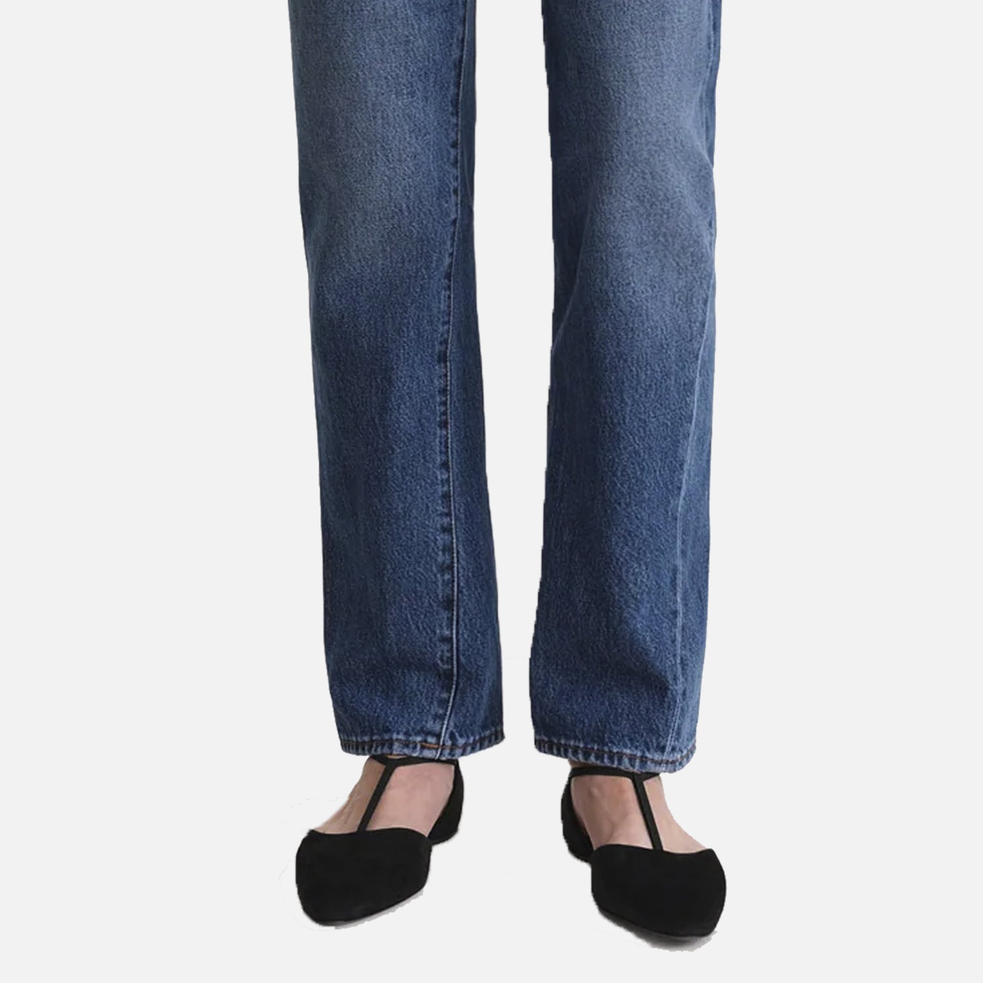 Twisted Seam Denim Washed Blue