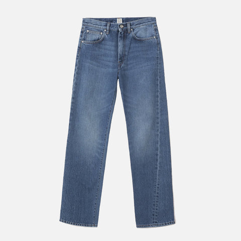 Twisted Seam Denim Washed Blue