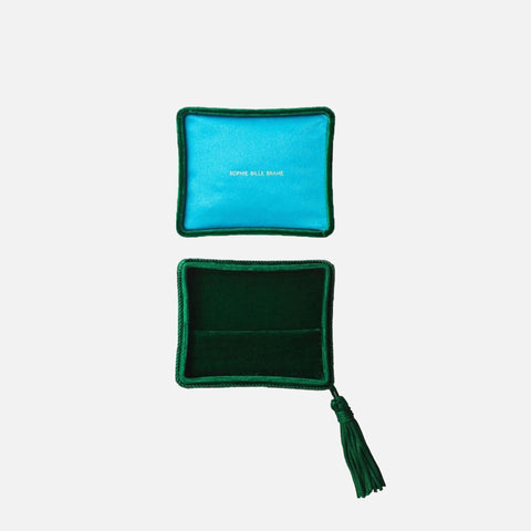 Velvet Jewellery Box Emerald Green