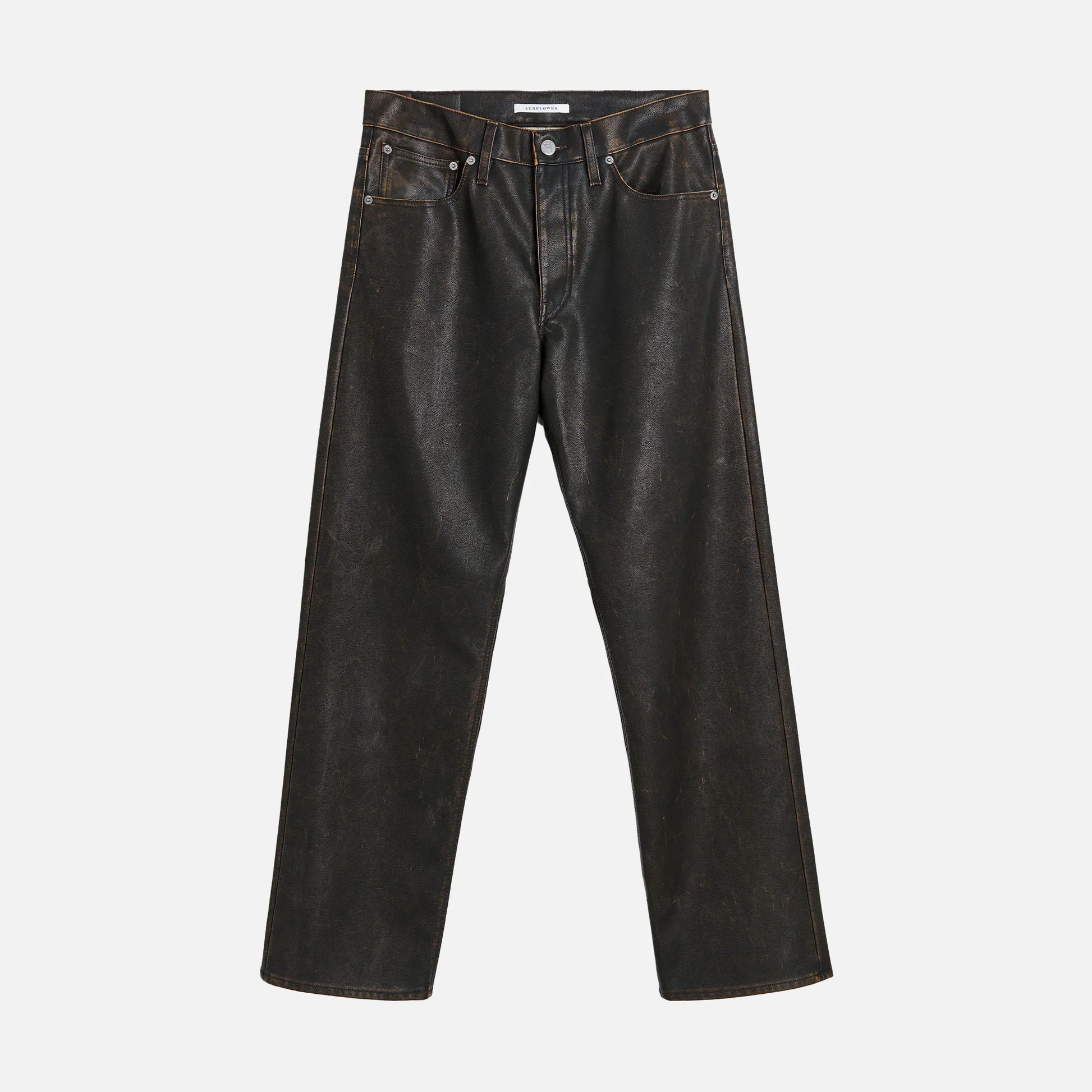Loose Jeans Coated Vintage Brown