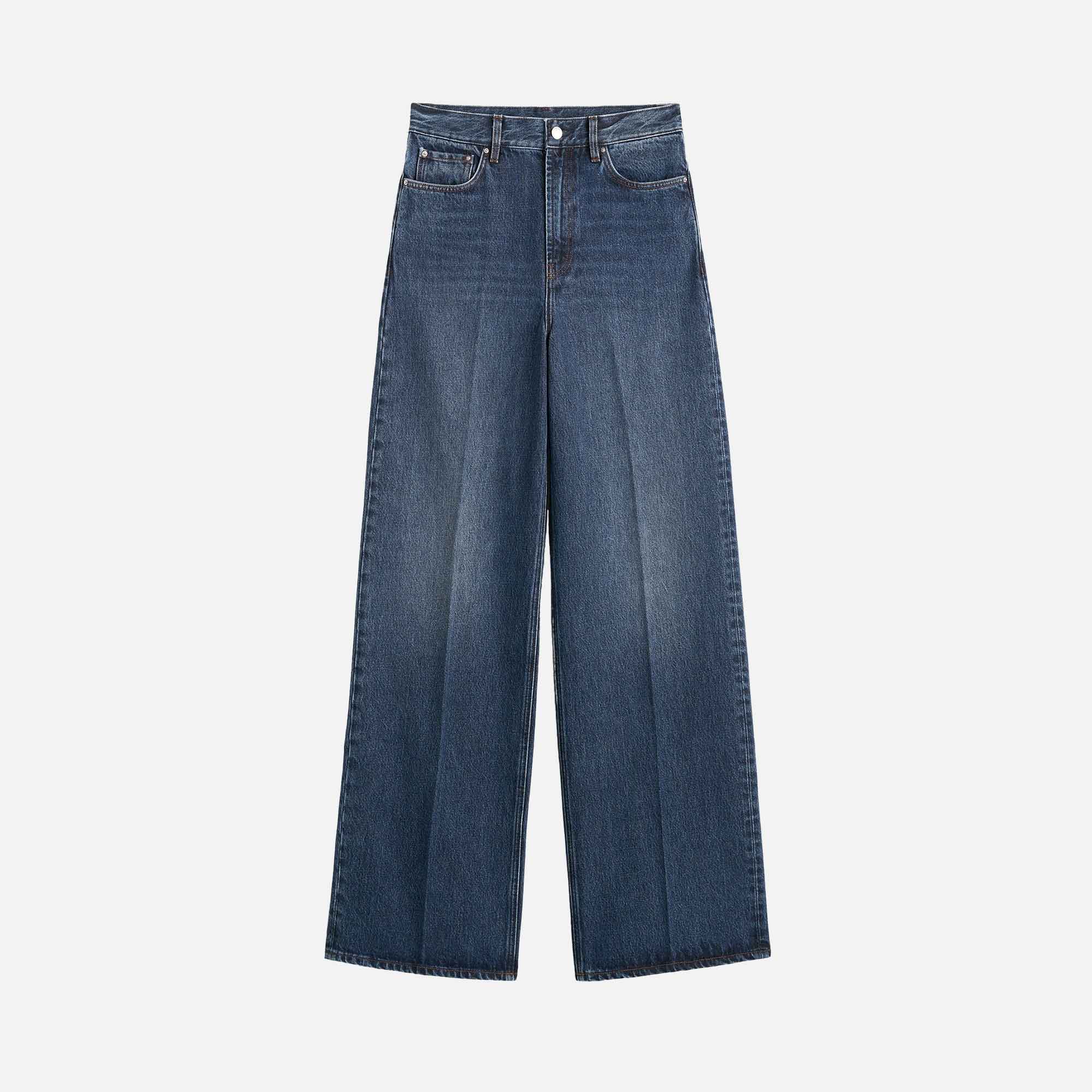 Wide Leg Denim Dark Blue