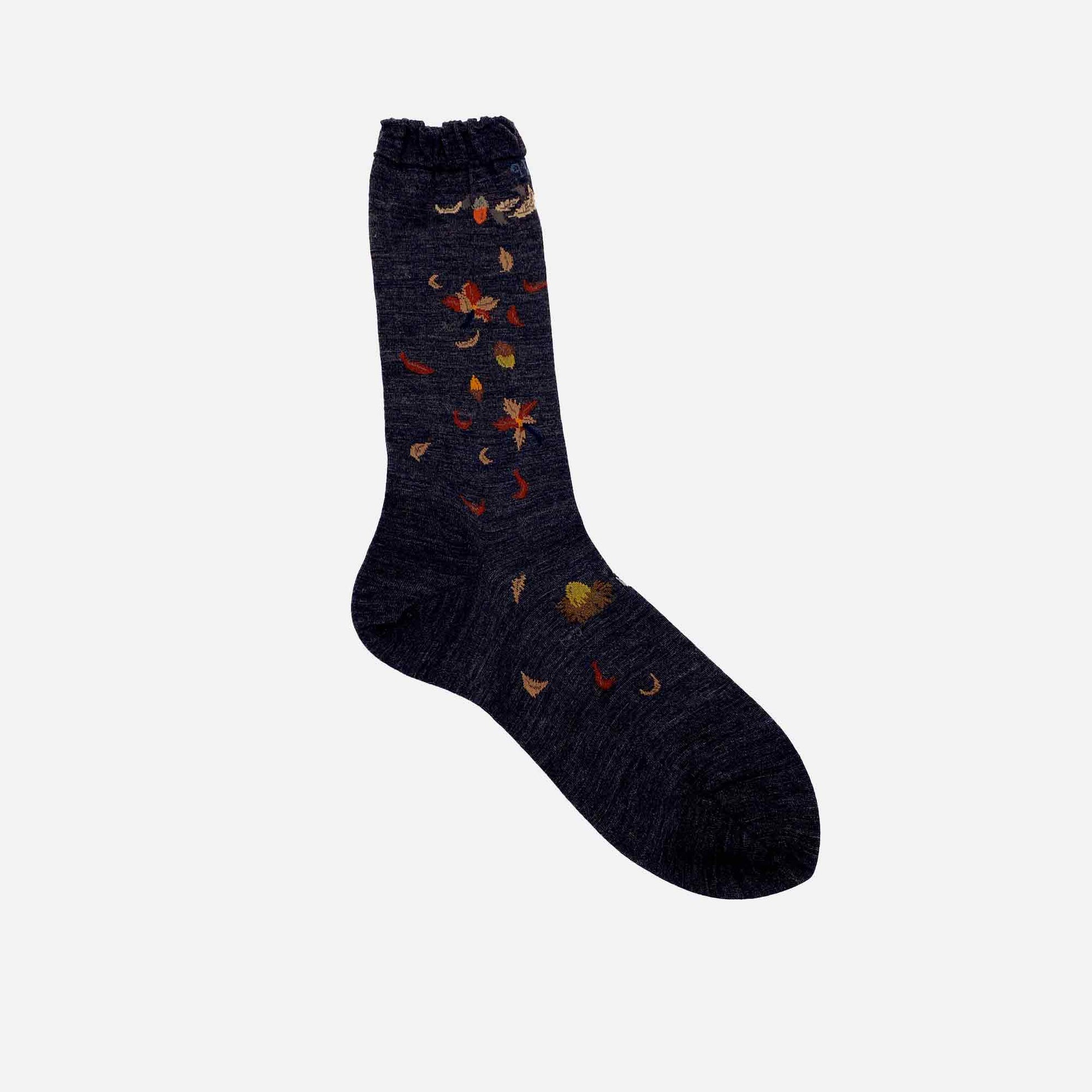 Wind & The Acorn Tree Socks Dark Brown