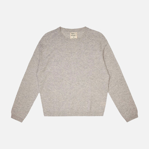 Women's Boxy O-Neck Ash Grey