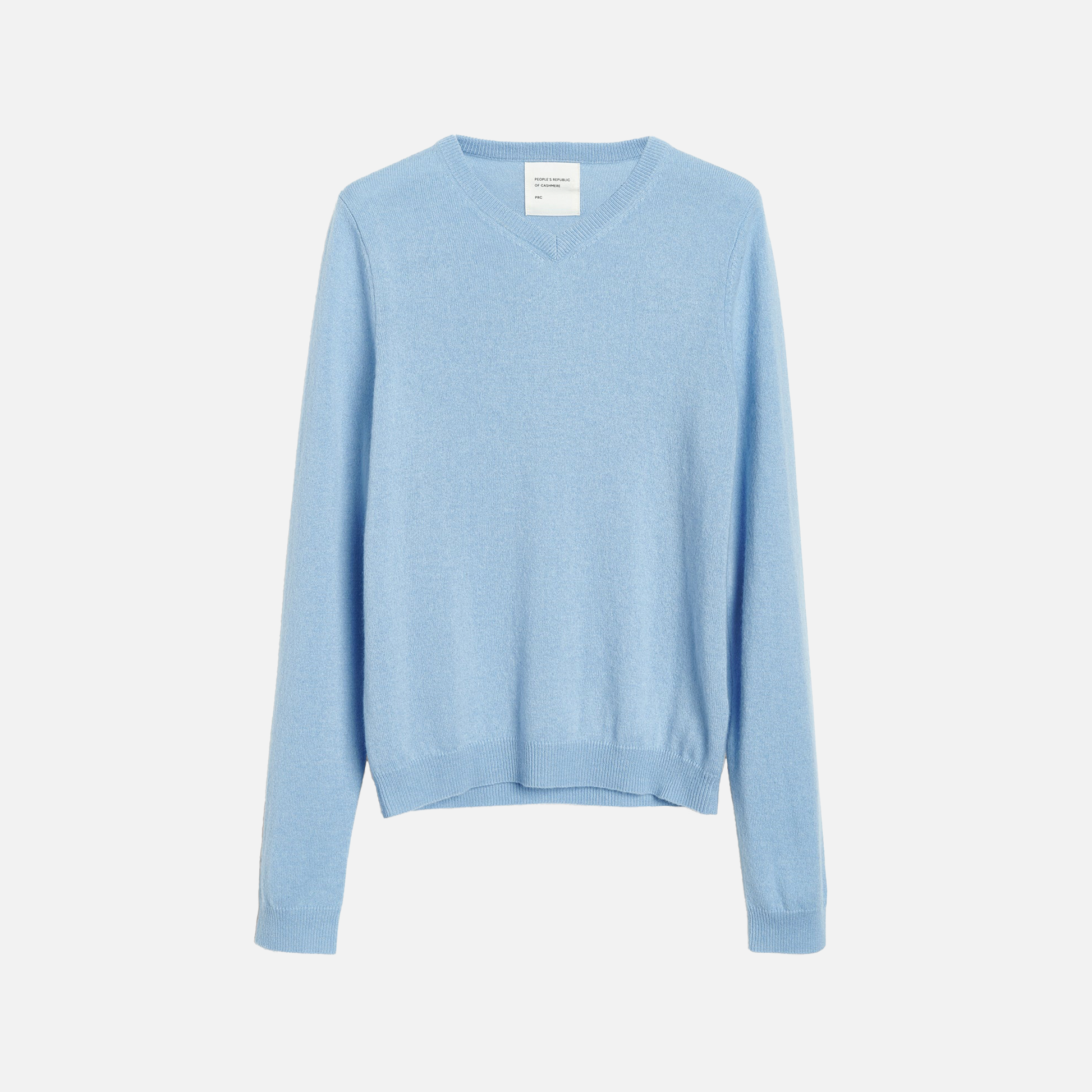 Women's Fitted 90's V-Neck Light Blue