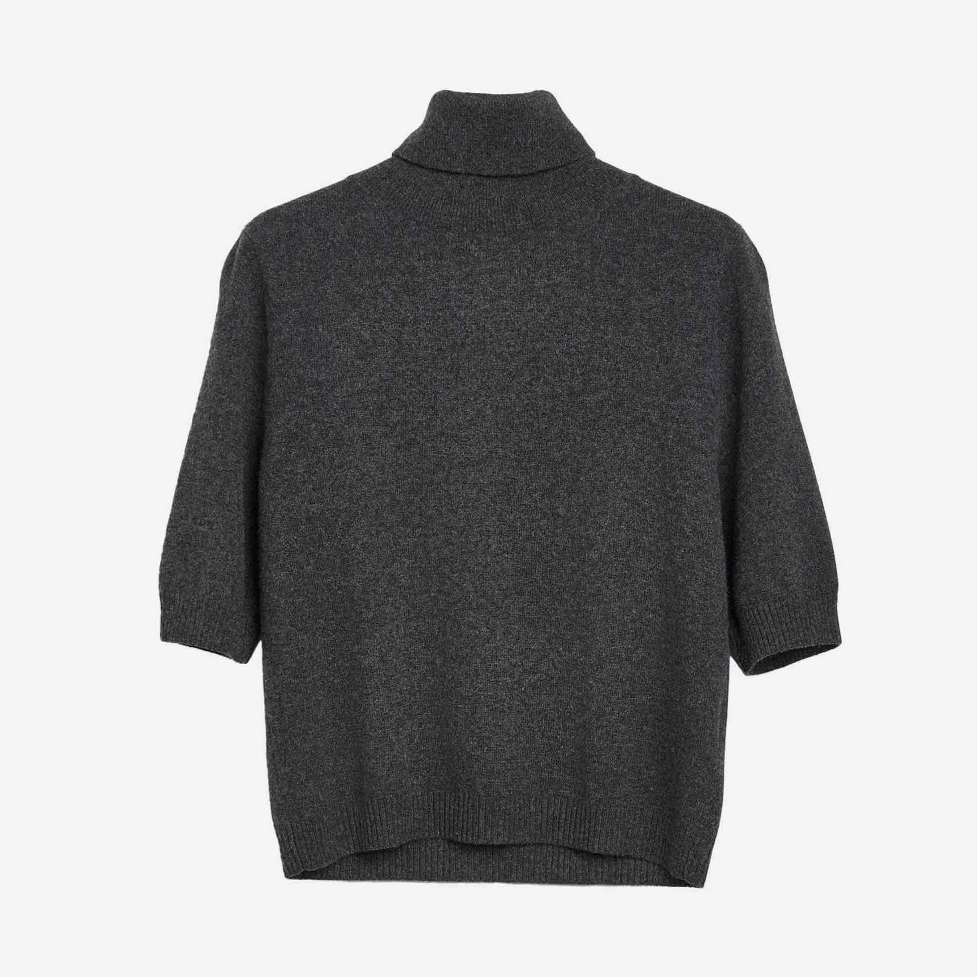 Women's Turtleneck Blouse Dark Grey