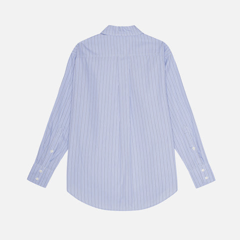 Arthur Shirt Thin Stripe Ocean/White