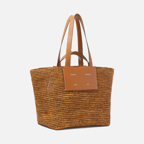 Large Morris Raffia Tote Bag Honey