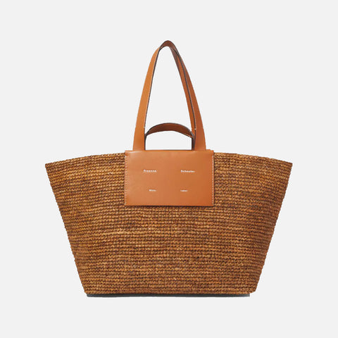 Large Morris Raffia Tote Bag Honey