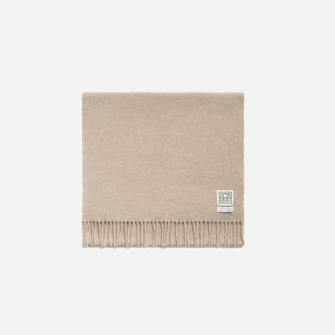 Classic Wool Scarf Light Beige Melange