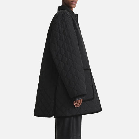 Quilted Barn Jacket Black