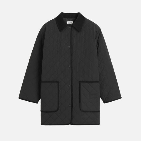 Quilted Barn Jacket Black