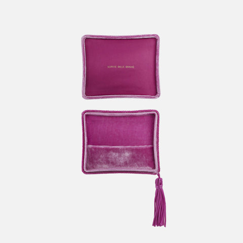 Velvet Jewellery Box Pink