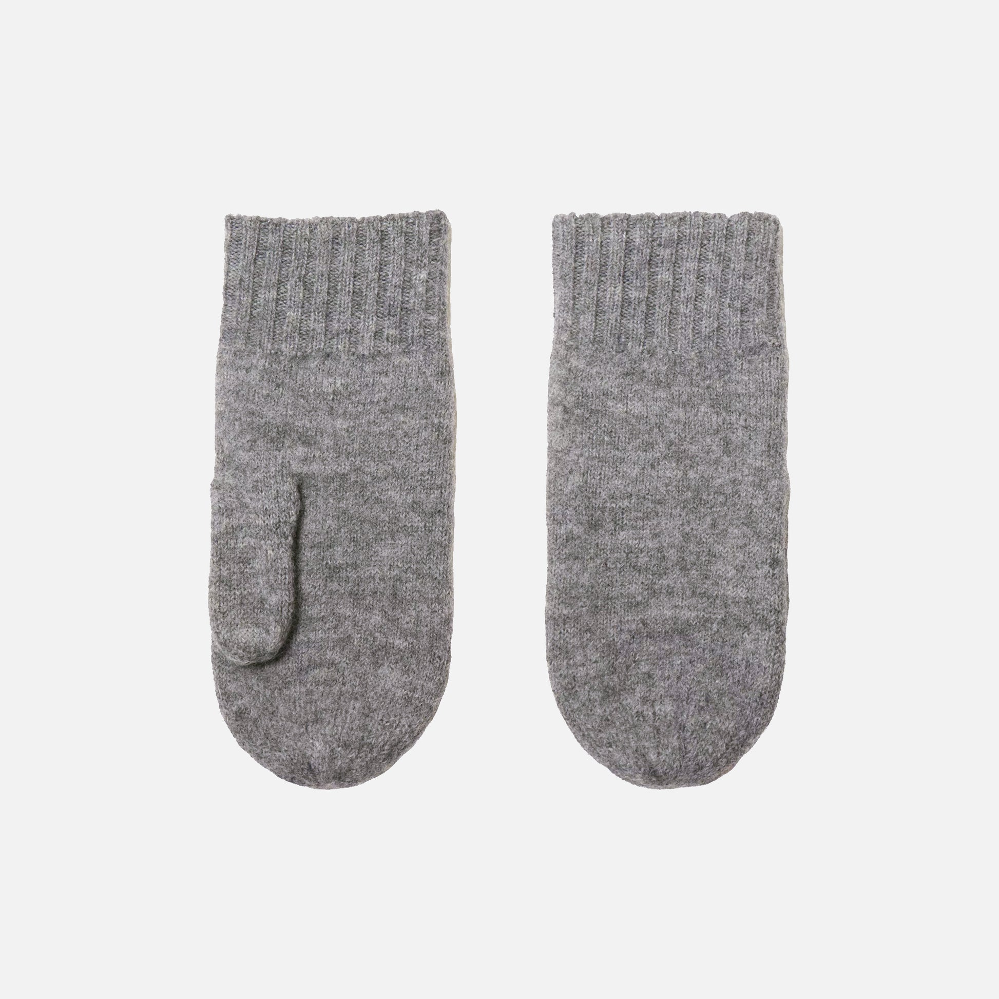 Wool Mittens Grey