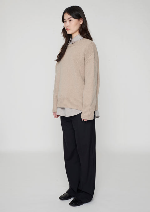 Colin Crewneck Sweater Beige