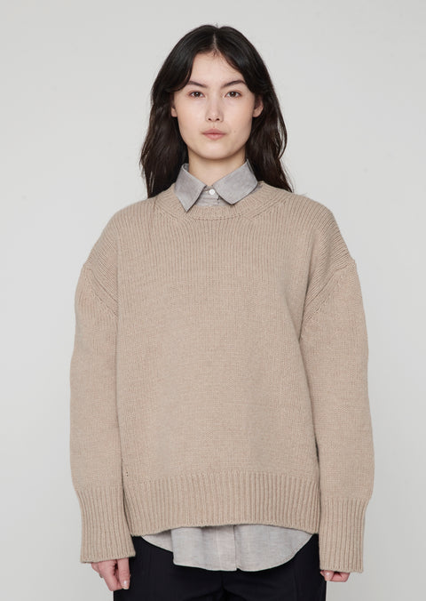 Colin Crewneck Sweater Beige