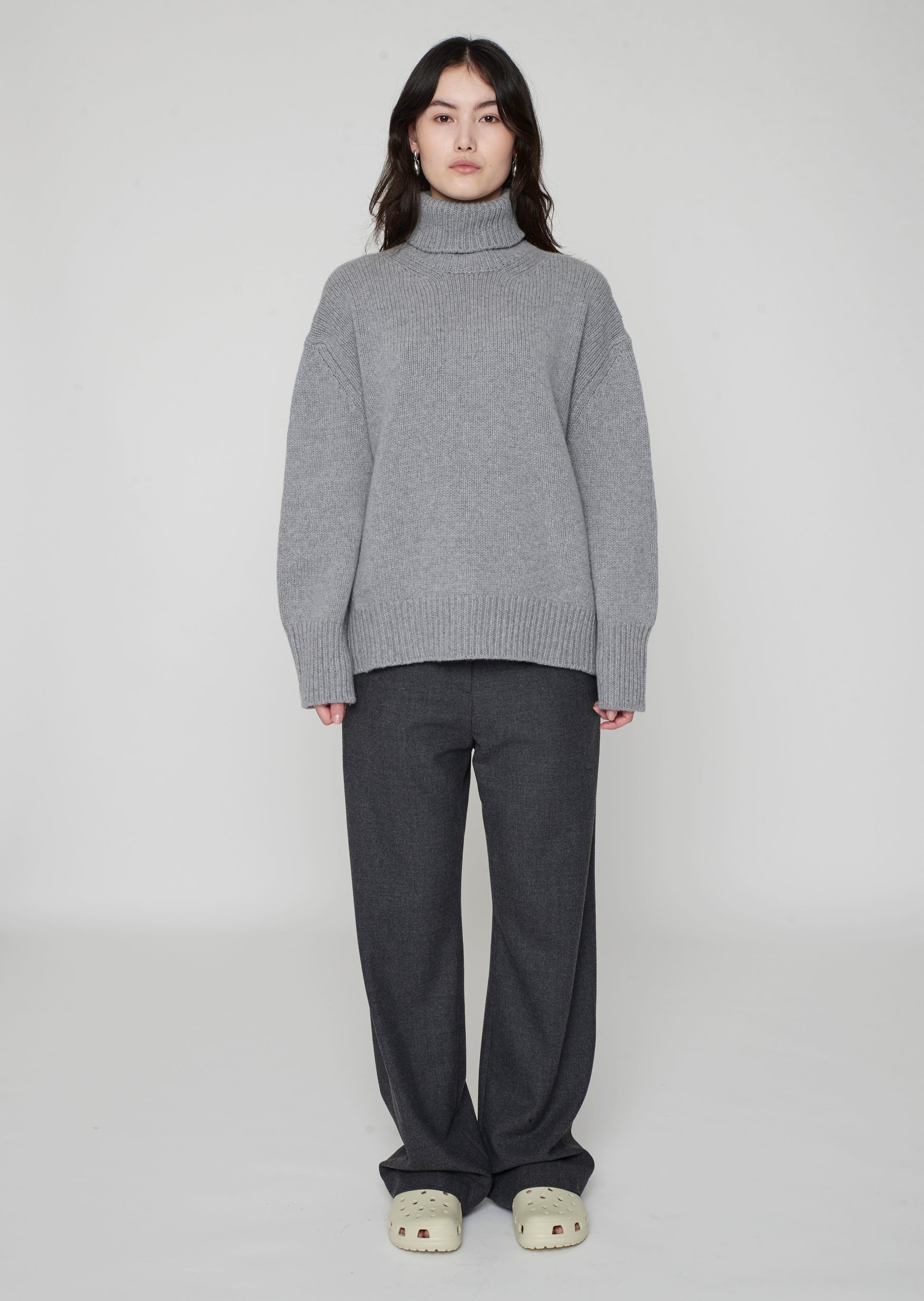 James Highneck Sweater Gray Melange