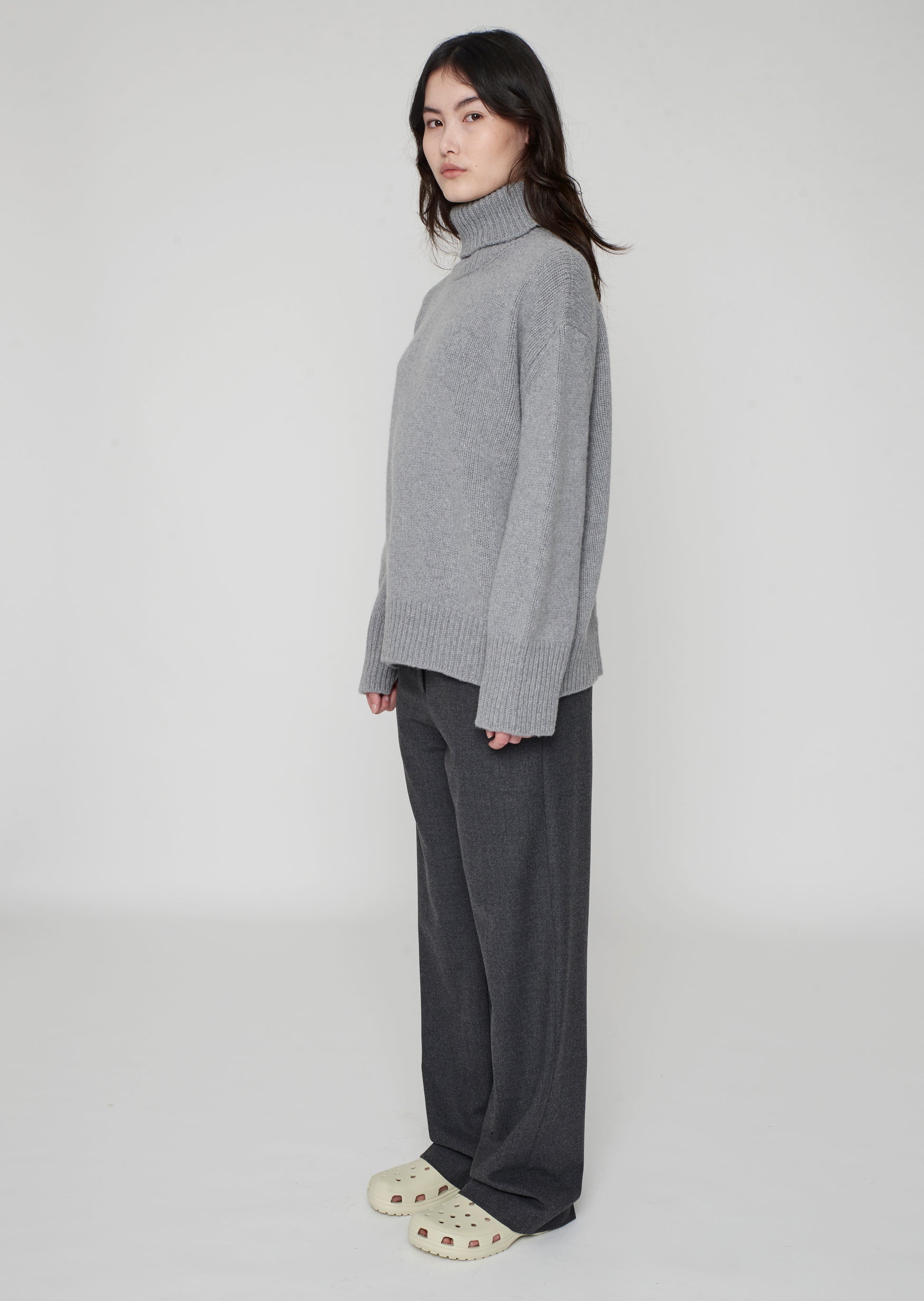 James Highneck Sweater Gray Melange