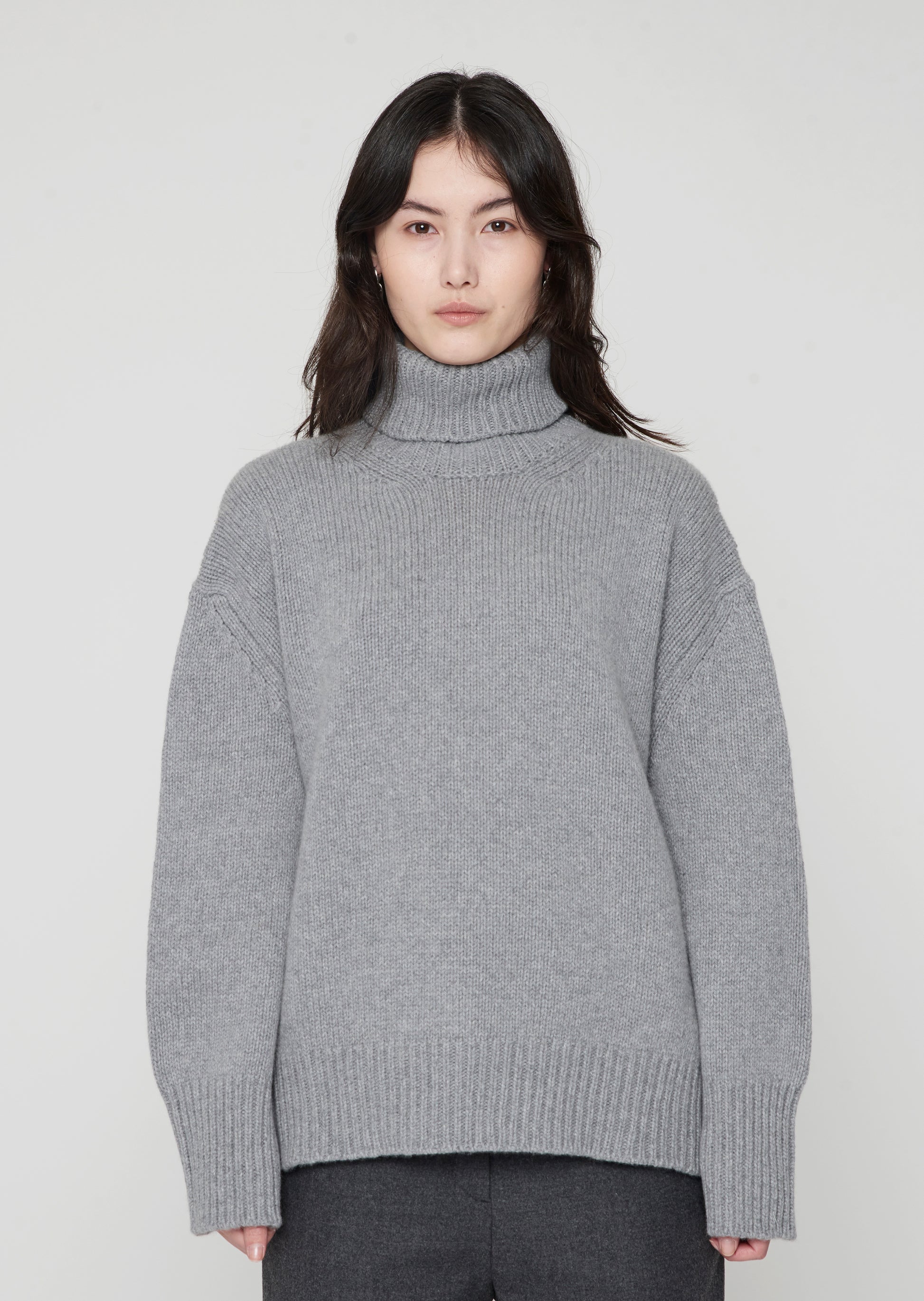 James Highneck Sweater Gray Melange