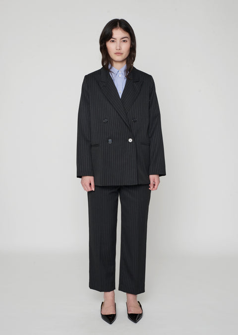 Andy Blazer Grey Pinstripe