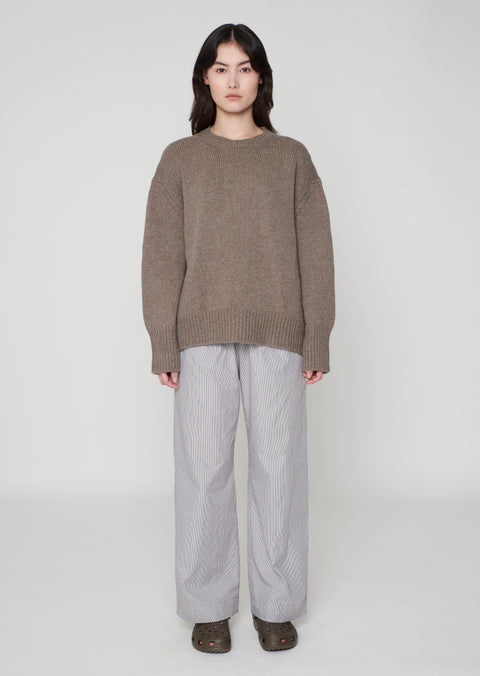 Colin Crewneck Sweater Light Brown