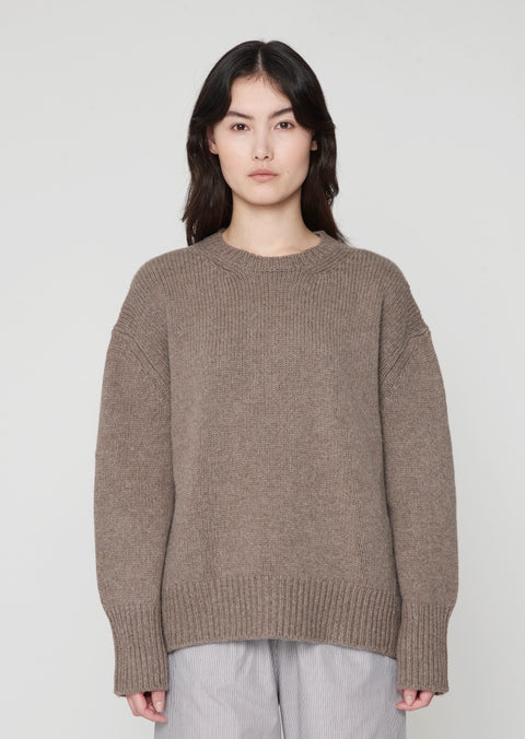 Colin Crewneck Sweater Light Brown