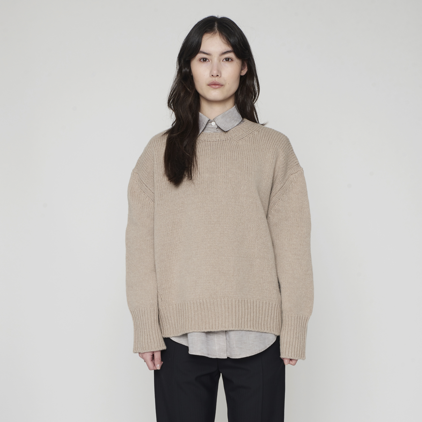 Colin Crewneck Sweater Beige