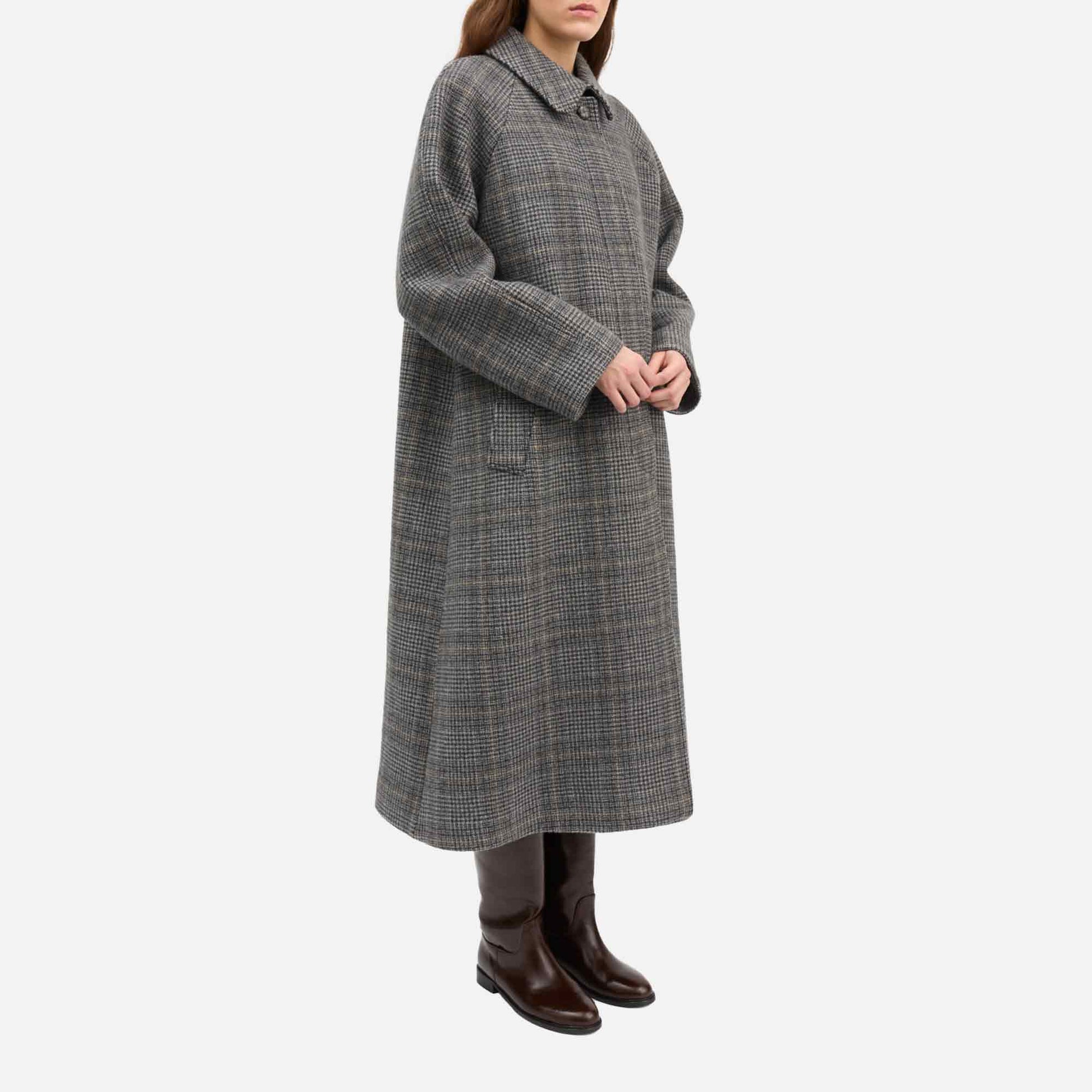 Mary Coat Grey Check