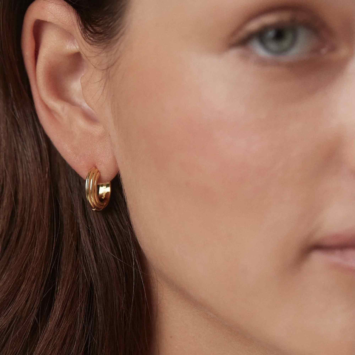 Golden Deco Petit Hoops Gold